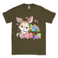 Army Green easter bunny Classic Tee - MaliasSmallBusiness