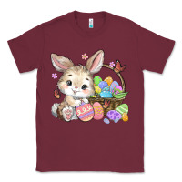 Burgundy easter bunny Classic Tee - MaliasSmallBusiness