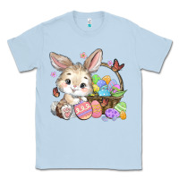 Dusty Blue easter bunny Classic Tee - MaliasSmallBusiness