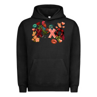 Pigment Black Rooster Valentine's Day xoxo Urban Hoodie - FaDigitalArtStudio