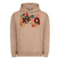 Pigment Burro Rooster Valentine's Day xoxo Urban Hoodie - FaDigitalArtStudio