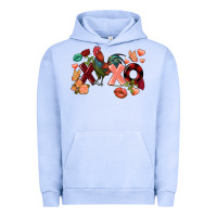 Pigment Grape Ice Rooster Valentine's Day xoxo Urban Hoodie - FaDigitalArtStudio