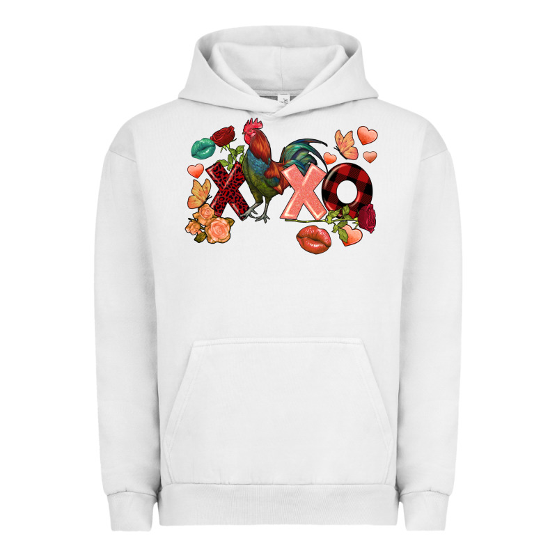 Rooster Valentine's Day Xoxo Urban Hoodie by FaDigitalArtStudio | Teevron