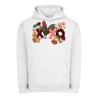 Pigment Lunar Rock Rooster Valentine's Day xoxo Urban Hoodie - FaDigitalArtStudio