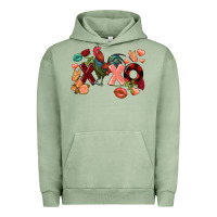 Pigment Oil Green Rooster Valentine's Day xoxo Urban Hoodie - FaDigitalArtStudio