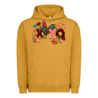 Pigment Peanut Butter Rooster Valentine's Day xoxo Urban Hoodie - FaDigitalArtStudio