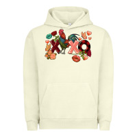 Pigment Pistachio Rooster Valentine's Day xoxo Urban Hoodie - FaDigitalArtStudio