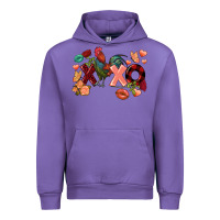 Tulip Rooster Valentine's Day xoxo Urban Hoodie - FaDigitalArtStudio