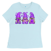 Baby Blue Domestic Violence Warrior Gnomes Ladies Tee - texasbilliewilder