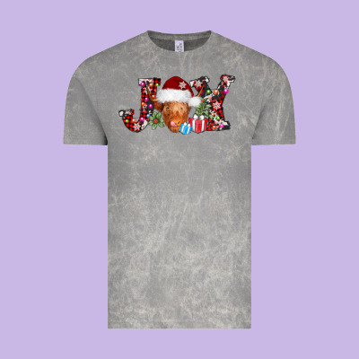 Joy Christmas Heifer Vintage Tee Designed By Adodesignshop