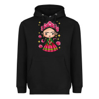 Black Mexican Girl Heavyweight Hoodie - texasbilliewilder