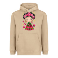 Mushroom Mexican Girl Heavyweight Hoodie - texasbilliewilder