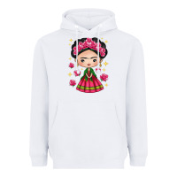 White Mexican Girl Heavyweight Hoodie - texasbilliewilder