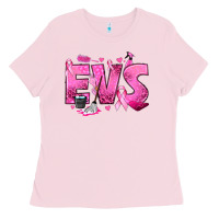 Bubblegum Pink Environmental Services Breast Cancer Ladies Tee - texasbilliewilder