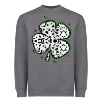 Storm four leaf clover dalmatian print grunge Heavyweight Sweatshirt - MaliasSmallBusiness