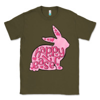 Army Green happy easter rabbit Classic Tee - MaliasSmallBusiness