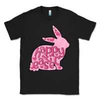 Black happy easter rabbit Classic Tee - MaliasSmallBusiness