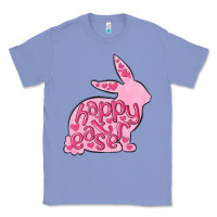 Colony Blue happy easter rabbit Classic Tee - MaliasSmallBusiness