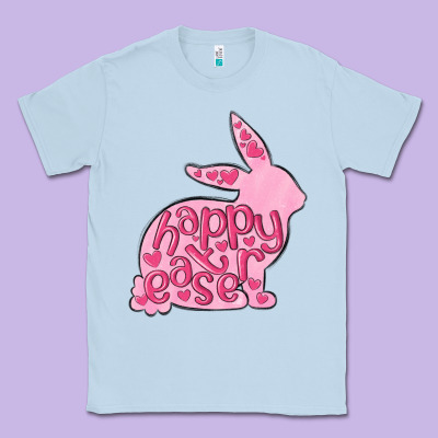 Happy Easter Rabbit Classic Tee Designed By Maliassmallbusiness