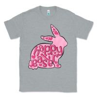 Heather Grey happy easter rabbit Classic Tee - MaliasSmallBusiness