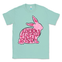 Seafoam happy easter rabbit Classic Tee - MaliasSmallBusiness