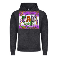 Vintage Black fat tuesday fleur de lis and mardi gras beads Vintage Hoodie - Artiststas