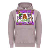 Vintage Zinc fat tuesday fleur de lis and mardi gras beads Vintage Hoodie - Artiststas