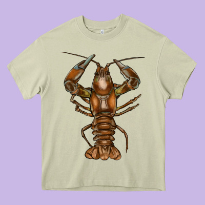 Crawfish Heavy Core Tee Designed By Fadigitalartstudio
