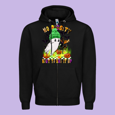 No Diggity Bount To Bag It Up Zipper Hoodie Designed By Lillyallendesigns