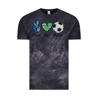 Cloud Black peace love soccer Vintage Tee - BarkalooDesign