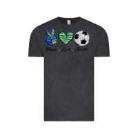 Vintage Black peace love soccer Vintage Tee - BarkalooDesign