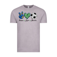 Vintage Zinc peace love soccer Vintage Tee - BarkalooDesign