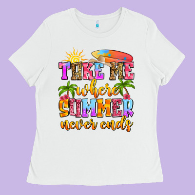 Take Me Where Summer Never Ends Ladies Tee Designed By Zillion Design Studio