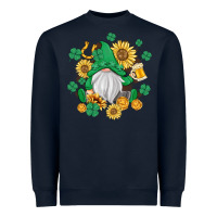 Navy st patrick's day shamrock sunflowers gnome Heavyweight Sweatshirt - MaliasSmallBusiness