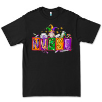 Black nurse mardi gras Premium Tee - RacoonDesign