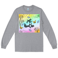 Heather Grey just breathe Long Sleeve Tee - MaliasSmallBusiness