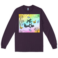 Plum just breathe Long Sleeve Tee - MaliasSmallBusiness