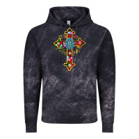 Cloud Black christmas cross Vintage Hoodie - AdoDesignShop