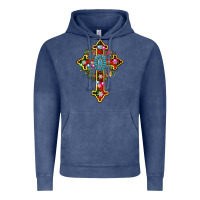 Vintage Denim christmas cross Vintage Hoodie - AdoDesignShop