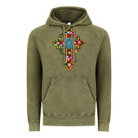 Vintage Olive christmas cross Vintage Hoodie - AdoDesignShop