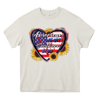 Cream American heart southern soul Heavy Core Tee - CowGirlArtShop