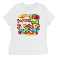 White sweet summer time Ladies Tee - Zillion Design Studio
