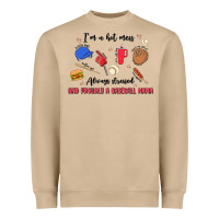 Mushroom i'm a hot mess,always stressed,and proudly a baseb Heavyweight Sweatshirt - MaliasSmallBusiness