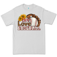 Dove Grey live love baseball Premium Tee - HRA Design Shop