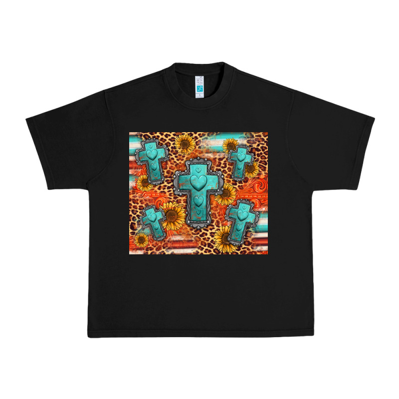 Turquoise Cross Pattern Urban Heavy Tee by Jasminsmagicworld | Teevron