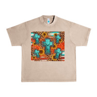 French Oak turquoise cross pattern Urban Heavy Tee - Jasminsmagicworld