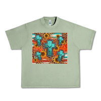 Oil Green turquoise cross pattern Urban Heavy Tee - Jasminsmagicworld