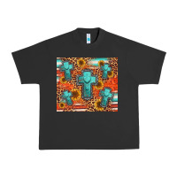 Pigment Black turquoise cross pattern Urban Heavy Tee - Jasminsmagicworld