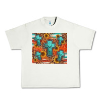 Pistachio turquoise cross pattern Urban Heavy Tee - Jasminsmagicworld