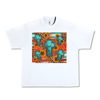 White turquoise cross pattern Urban Heavy Tee - Jasminsmagicworld